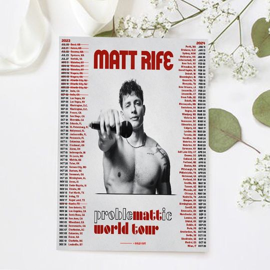 Discover 2023 Matt Rife World Tour Poster