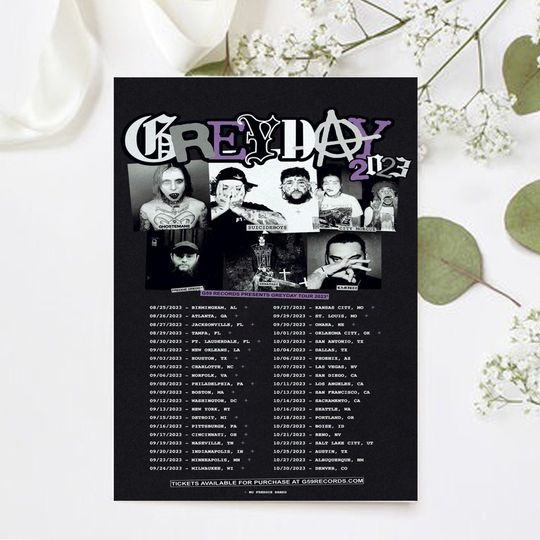 Discover grey day 2023 tour poster
