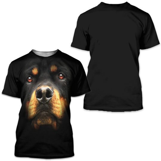 Discover Rottweiler Huge Face Animal Face T-Shirt
