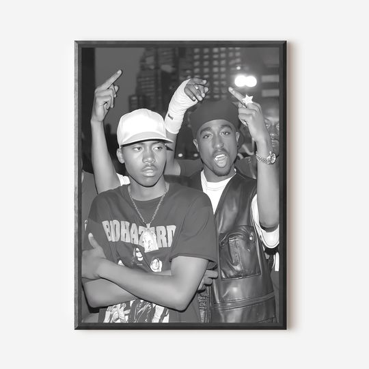 Discover Nas & 2PAC Poster -  Matte Vertical Posters - Hip Hop Poster
