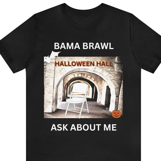 Discover Halloween Albm Brawl T Shirt, Folding Chair Fight Tee, Halloween Tshirt ,A Mass Brawl Breaks Out On Albm T-Shirt
