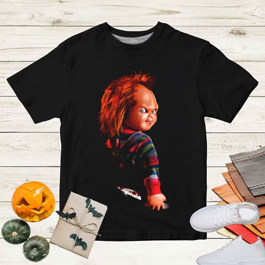 Discover Chucky Child's Play T-Shirt, Horror T-Shirt, Halloween T-Shirt, Movie T-Shirt