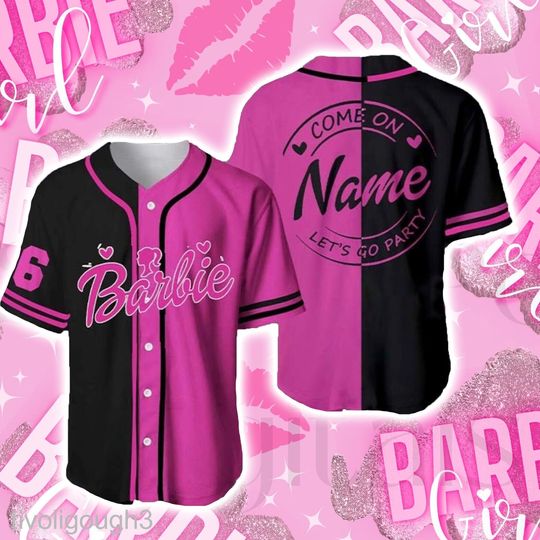 Discover Barbe Shirt, Barbe Baseball Jersey, Come On Barbi Jersey Shirt, Custom Name Barbe Jersey