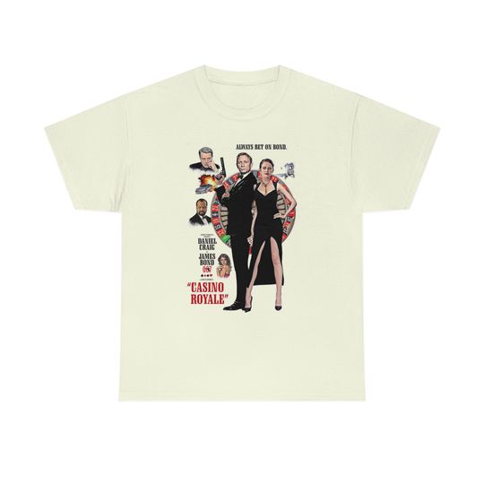 Discover James Bond Casino Royale V1 Natural Vintage T Shirt