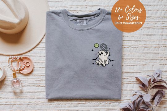 Discover Embroidered Halloween Sweatshirt, Ghost Sweater, Embroidered Spooky Embroidered Sweatshirt