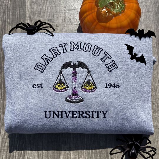 Discover Halloween University EMBROIDERED Sweatshirt, Pumpkin Spooky Season Sweatshirt
