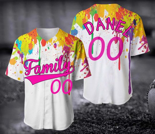 Discover Personalized Jersey Shirt, Tie Dye Team Name And Number Baseball Jersey,Custom Baseball Jersey Shirt,Baseball Jersey