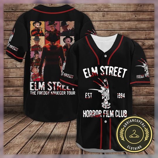 Discover Freddy Krueger Baseball Jersey, Horror Film Club, Freddy Krueger Baseball Jersey