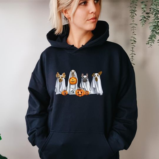 Discover Chill in Haunting Style: 'Halloween Ghost' Hoodie - Stay Cozy and Stylish this Spooky Season!