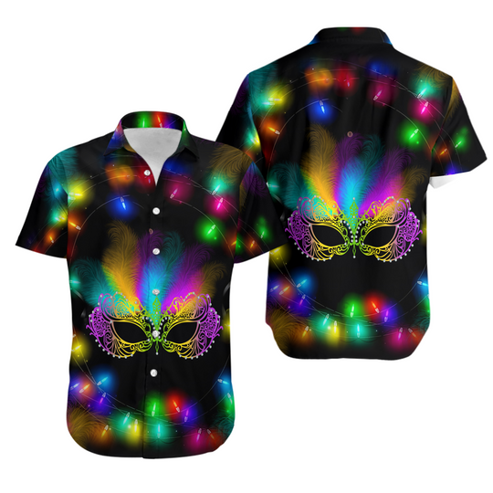 Discover Carnival Lightful Mardi Gras Aloha Hawaiian Shirt
