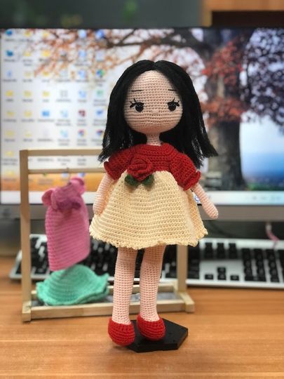 Discover Handmade crochet doll, Special doll, toys for kids, Birthday gift for kids, knit doll, amigurumi, doll