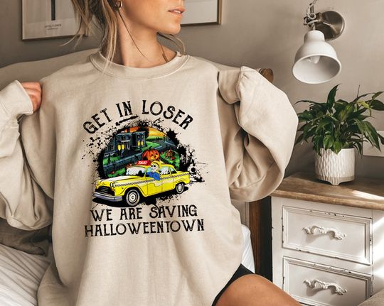 Discover Get In Loser We are Saving Halloween Town Sweatshirt, Vintage HallowenTown Est 1998 Sweatshirt