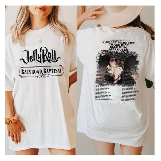 Discover Jelly Roll Backroad Baptism 2023 Tour Shirt