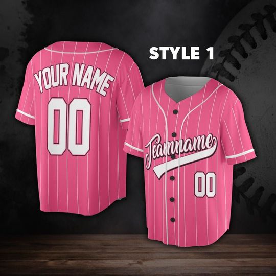Discover Custom Baseball Jersey T-Shirts, Add Your Name and Number On Your Jersey