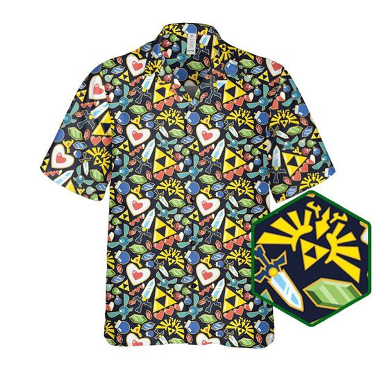 Discover Zelda theme shirt, Zelda items shirt, Zelda Hawaiian Shirt