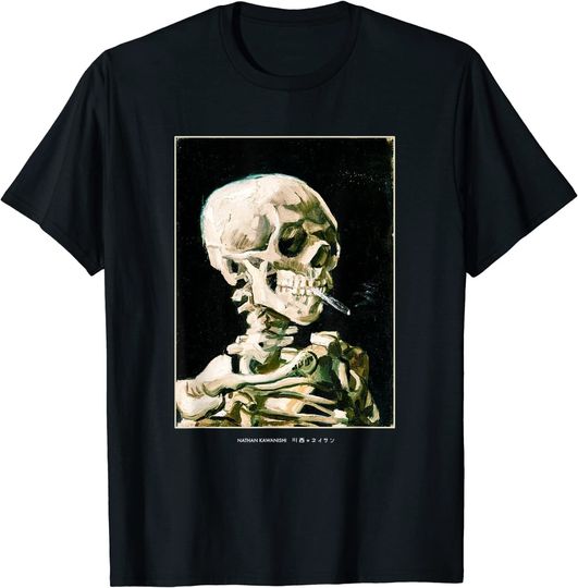 Discover Aesthetic Van Gogh Skeleton T-Shirt, Halloween T-Shirt, Spooky T-Shirt