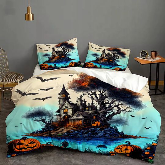Discover Happy Halloween Pumpkin Bedding Set