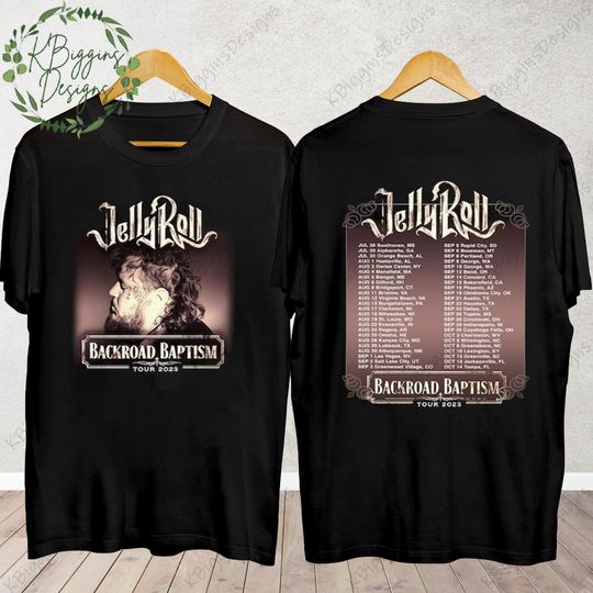 Discover Jelly Roll 2023 Tour Shirt, Jelly Roll Backroad Baptism 2023