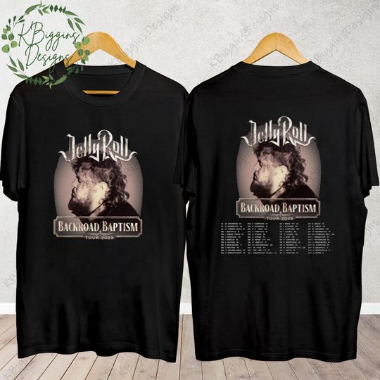 Discover Jelly Roll 2023 Tour Shirt, Jelly Roll Backroad Baptism 2023