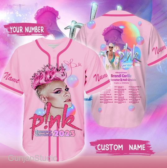Discover P!nk Summer Carnival 2023 Shirt, Trustfall Album Baseball Jersey
