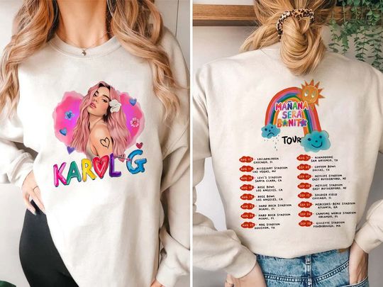 Discover Karol G 2023 Tour Double Sided Sweatshirt