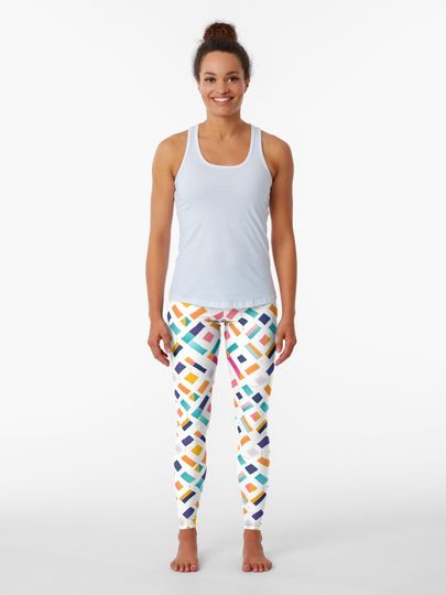Discover colorful geometric minimalistic background image | Leggings