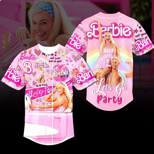 Discover Barbi Shirt, Barbi Baseball Jersey, Pink Girl Jersey, Doll Baby Girl Jersey