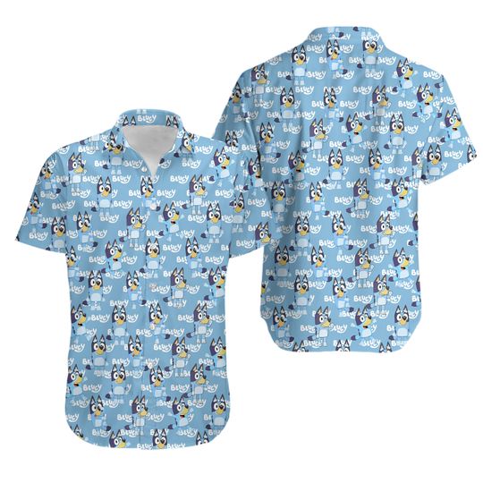 Discover BlueyDad Dog Hawaiian Shirt, Funny BlueyDad Hawaiian Shirt,