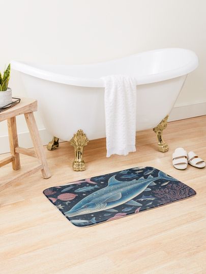 Discover ocean flying fish  | Bath Mat