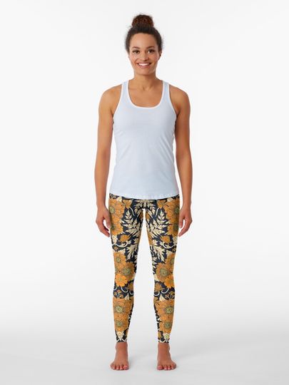 Discover Orange Floral Pattern For Fall/Autumn | Leggings