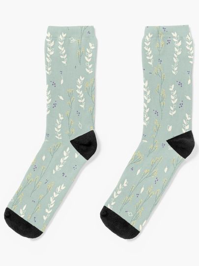 Discover Melody of the Meadow [pale green] | Socks