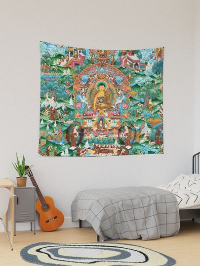 Discover Mandala 83 Life Of Buddha Thangka | Tapestry