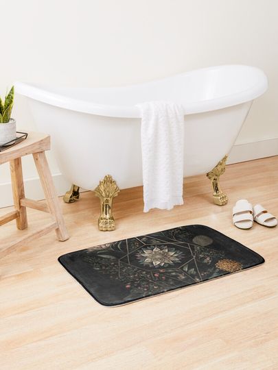 Discover Sacred Geometry Wicca Botanical | Bath Mat