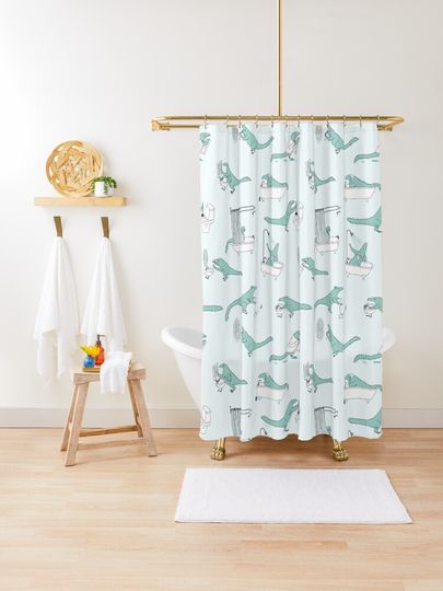 Discover Bathroom Dinosaur Pattern | Shower Curtain
