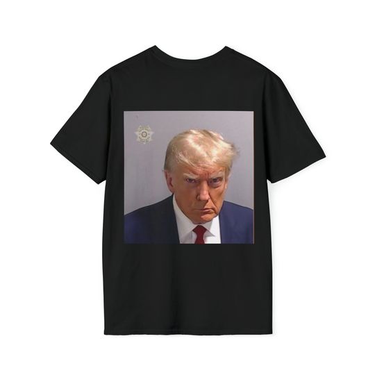 Discover Trump mugshot Unisex Softstyle T-Shirt