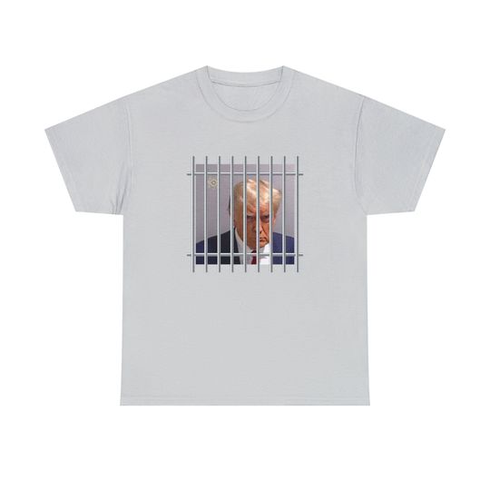 Discover Donald Trump Mugshot T-shirt Behind Bars Jail Georgia