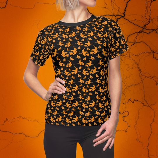 Discover Halloween Spooky Season Flying Witches T-Shirt