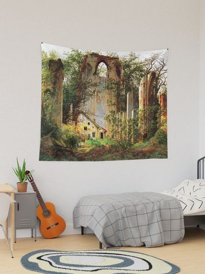 Discover Caspar David Friedrich - Monastery Ruins Eldena | Tapestry