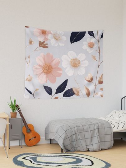 Discover Beautiful soft floral | Tapestry