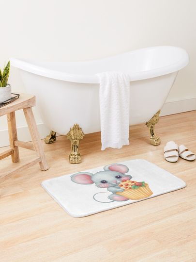 Discover Mouse Enjoying a Cake  | Bath Mat