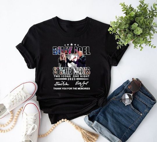 Discover Billy Joel and Stevie Nicks Tour T-Shirt - Iconic Merch