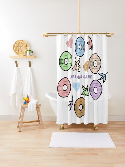 Discover Songs of Nick and Charlie | Shower Curtain