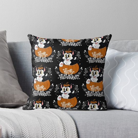 Discover Pumpkin Figaro Throw Pillow