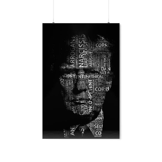 Discover Trump Wordcloud Poster for Elections 2024