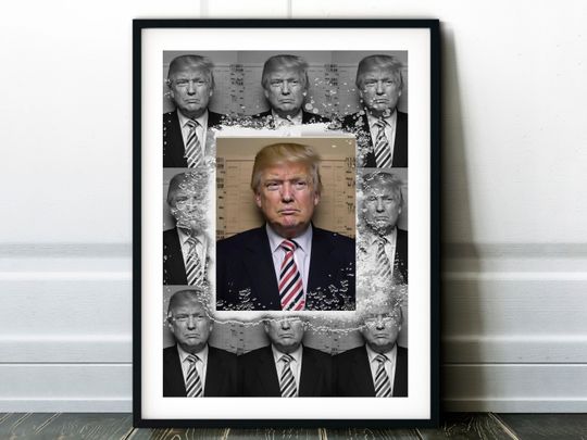 Discover Donald Trump Mugshot Poster Wall Art Print