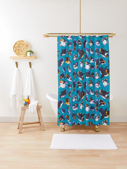 Discover Penguin day | Shower Curtain