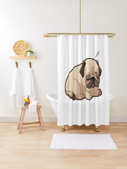 Discover dog loaf | Shower Curtain