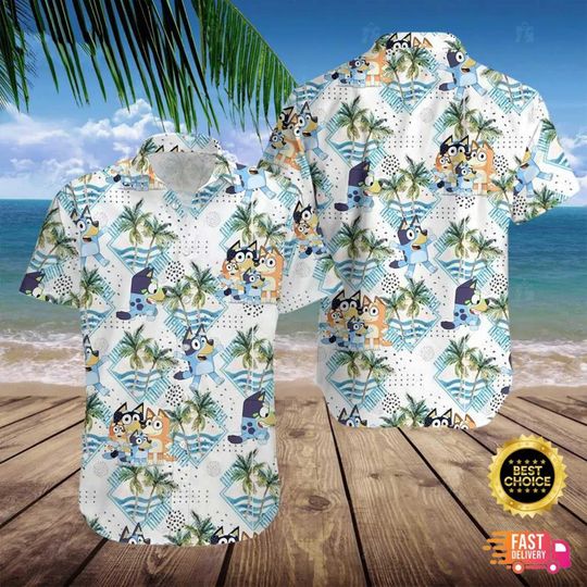 Discover BlueyDad Dad Life Family Hawaiian Shirt