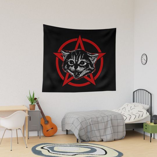 Discover Metal music cat Tapestry