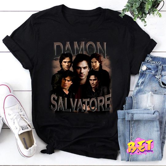 Discover Damon Salvatore The Vampire Diaries Vintage T-Shirt